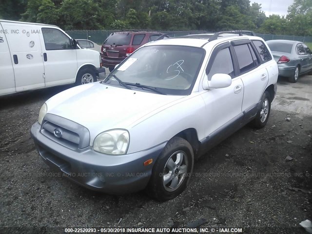 KM8SC73D56U106352 - 2006 HYUNDAI SANTA FE GLS/LIMITED WHITE photo 2