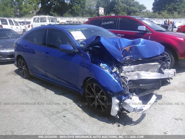 SHHFK7H9XHU222623 - 2017 HONDA CIVIC SPORT TOURING Blau Foto 1