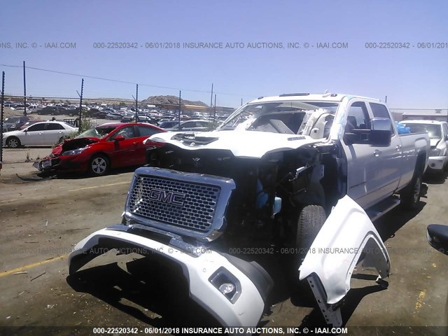 1GT42YEY5HF120913 - 2017 GMC SIERRA K3500 DENALI WHITE photo 2