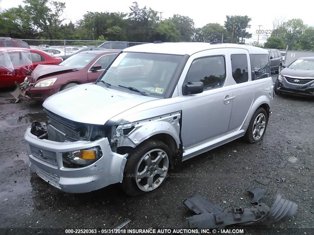 5J6YH18907L016304 - 2007 HONDA ELEMENT SC SILVER photo 2