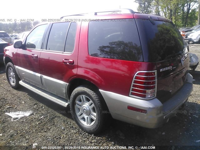 4M2DU86K33ZJ45105 - 2003 MERCURY MOUNTAINEER  BURGUNDY photo 3