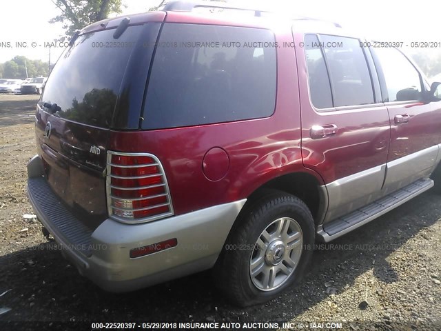 4M2DU86K33ZJ45105 - 2003 MERCURY MOUNTAINEER  BURGUNDY photo 6