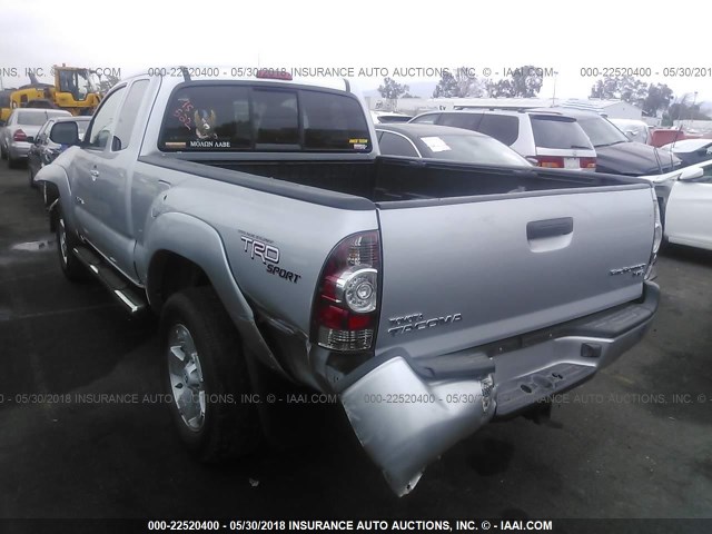 5TFTU4GN0DX049982 - 2013 TOYOTA TACOMA PRERUNNER ACCESS CAB SILVER photo 3