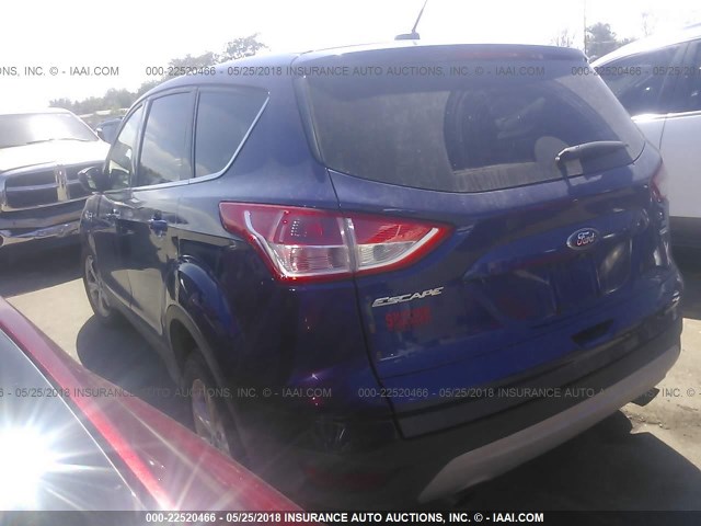 1FMCU9GX2EUC75843 - 2014 FORD ESCAPE SE BLUE photo 3