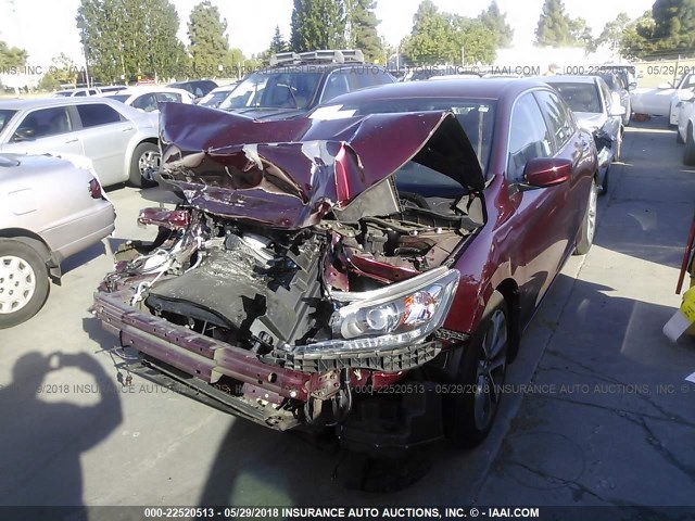 1HGCR2F54FA123595 - 2015 HONDA ACCORD SPORT BURGUNDY photo 2