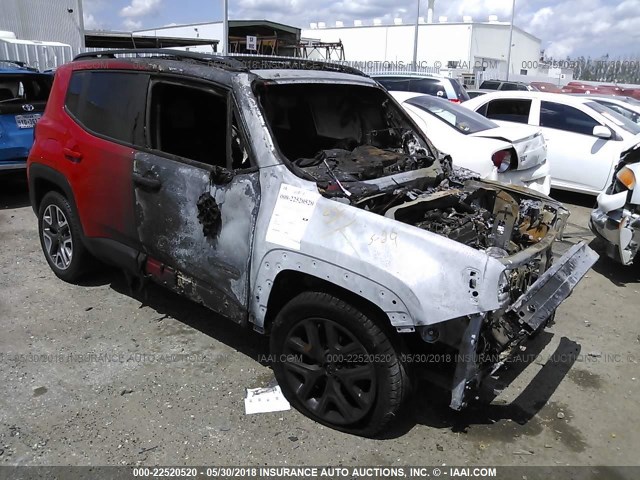 ZACCJABB7HPG03161 - 2017 JEEP RENEGADE LATITUDE RED photo 1