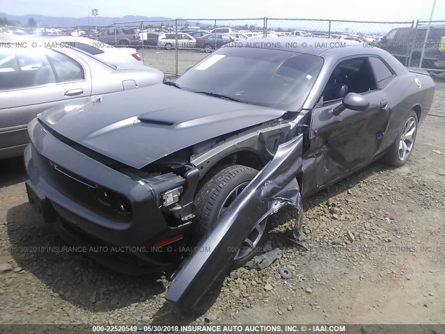 2C3CDZAG0GH201912 - 2016 DODGE CHALLENGER SXT GRAY photo 2