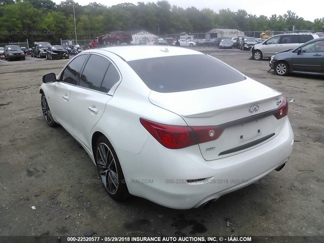 JN1BV7AR2EM685847 - 2014 INFINITI Q50 PREMIUM/SPORT WHITE photo 3