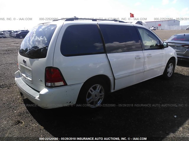 2FMDA52235BA22263 - 2005 FORD FREESTAR SEL WHITE photo 4