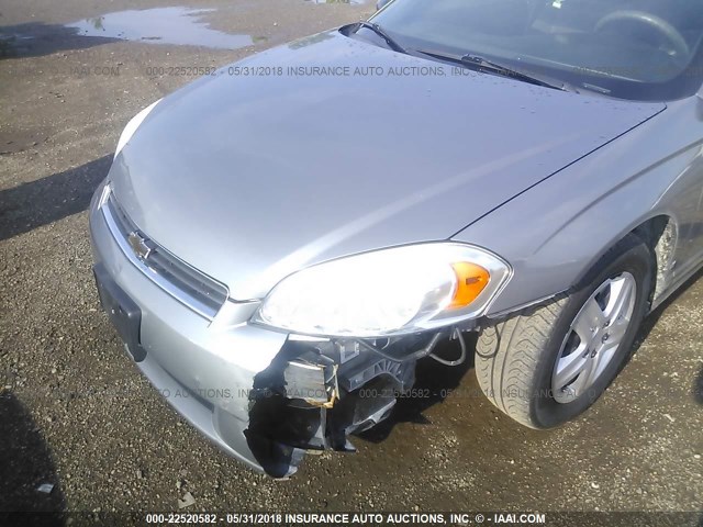 2G1WJ15K669396935 - 2006 CHEVROLET MONTE CARLO LS GRAY photo 6