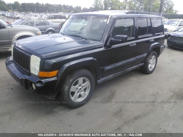 1J8HH48K46C128329 - 2006 JEEP COMMANDER შავი ფოტო 2