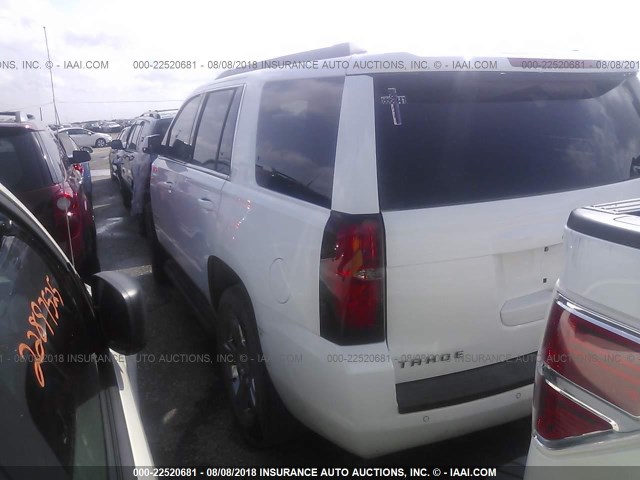 1GNSKAKC1HR179213 - 2017 CHEVROLET TAHOE K1500 LS WHITE photo 3