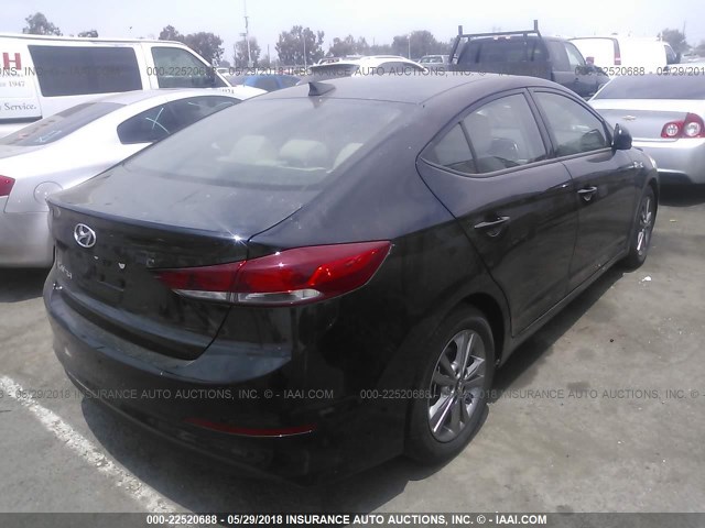 5NPD84LF7JH307848 - 2018 HYUNDAI ELANTRA SEL/VALUE/LIMITED BLACK photo 4