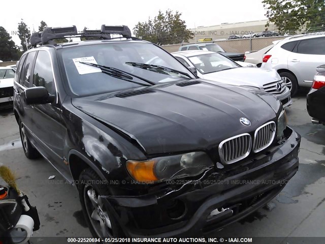 WBAFB33511LH26754 - 2001 BMW X5 4.4I BLACK photo 1