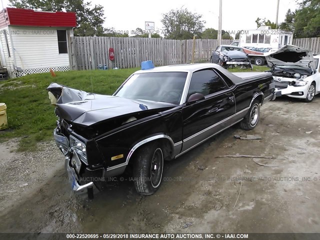 3GCCW80H7HS904450 - 1987 CHEVROLET EL CAMINO MAROON photo 2