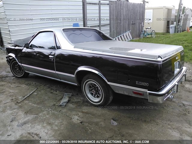 3GCCW80H7HS904450 - 1987 CHEVROLET EL CAMINO MAROON photo 3