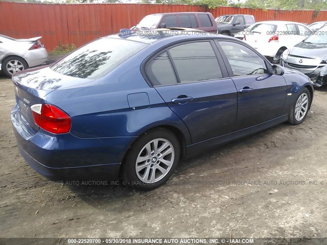 WBAVB17536NK37212 - 2006 BMW 325 I AUTOMATIC BLUE photo 4