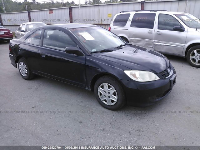 1HGEM211X5L076152 - 2005 HONDA CIVIC DX VP BLACK photo 1