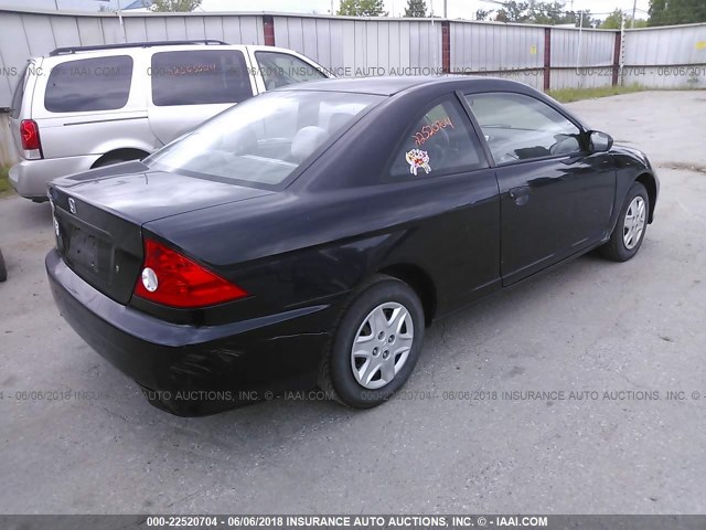 1HGEM211X5L076152 - 2005 HONDA CIVIC DX VP BLACK photo 4