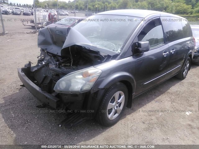 5N1BV28U88N115677 - 2008 NISSAN QUEST S/SE/SL GRAY photo 2