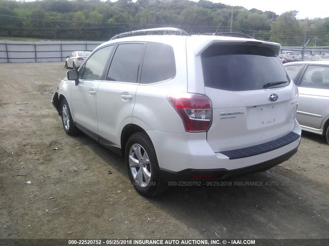 JF2SJAHC8FH474266 - 2015 SUBARU FORESTER 2.5I LIMITED WHITE photo 3