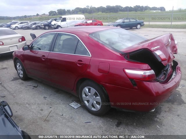 4T1BK46K37U008711 - 2007 TOYOTA CAMRY NEW GENERAT LE/XLE/SE RED photo 3