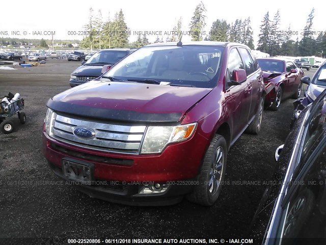 2FMDK49C39BA95368 - 2009 FORD EDGE LIMITED RED photo 2