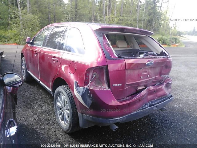 2FMDK49C39BA95368 - 2009 FORD EDGE LIMITED RED photo 3