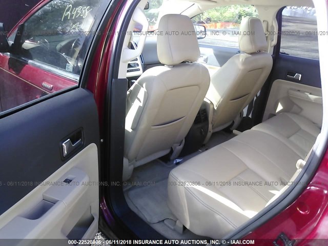 2FMDK49C39BA95368 - 2009 FORD EDGE LIMITED RED photo 8