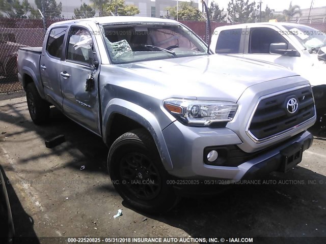 3TMAZ5CN6HM050912 - 2017 TOYOTA TACOMA DBL CAB/SR5/TRD SPORT/OR SILVER photo 1
