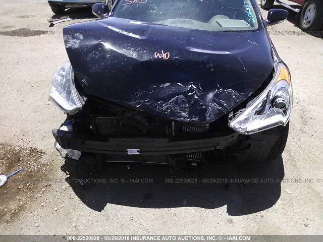 KMHTC6AEXEU206987 - 2014 HYUNDAI VELOSTER TURBO BLACK photo 6