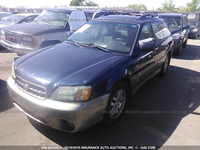 4S3BH675237650739 - 2003 SUBARU LEGACY OUTBACK AWP BLUE photo 2