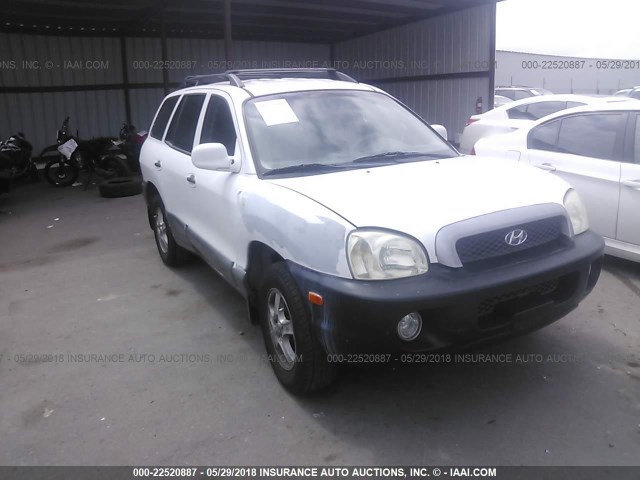 KM8SC13D52U281496 - 2002 HYUNDAI SANTA FE GLS/LX WHITE photo 1