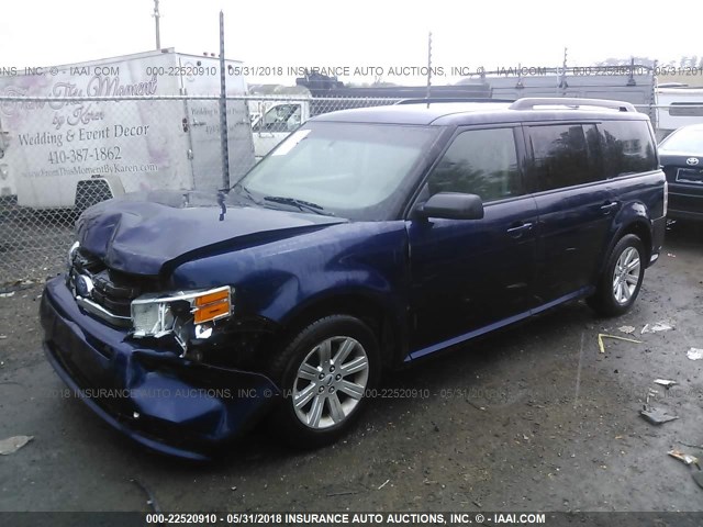 2FMGK5BC3BBD11402 - 2011 FORD FLEX SE BLUE photo 2