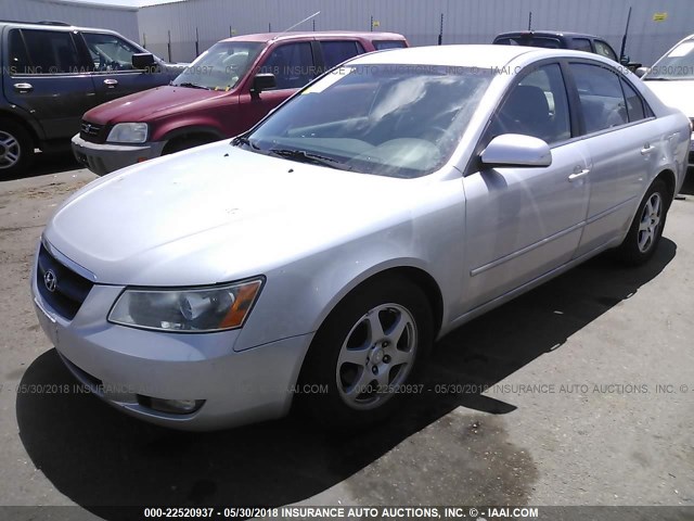 5NPEU46FX6H104293 - 2006 HYUNDAI SONATA GLS/LX SILVER photo 2