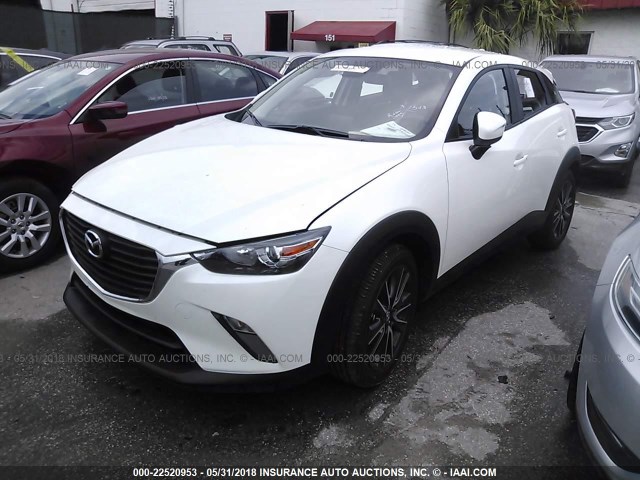 JM1DKDC77J0326049 - 2018 MAZDA CX-3 TOURING WHITE photo 2