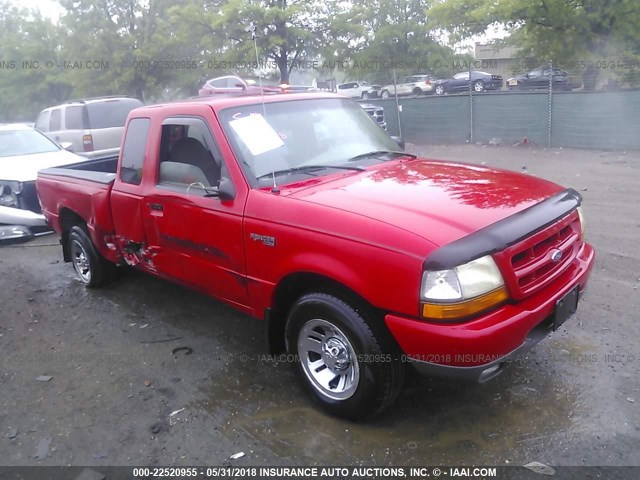 1FTYR14X1XPB19151 - 1999 FORD RANGER SUPER CAB RED photo 1