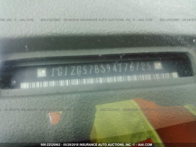 1G1ZG57B394176725 - 2009 CHEVROLET MALIBU LS 银色 照片 9