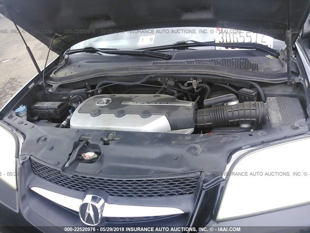 2HNYD18243H555109 - 2003 ACURA MDX BLACK photo 10