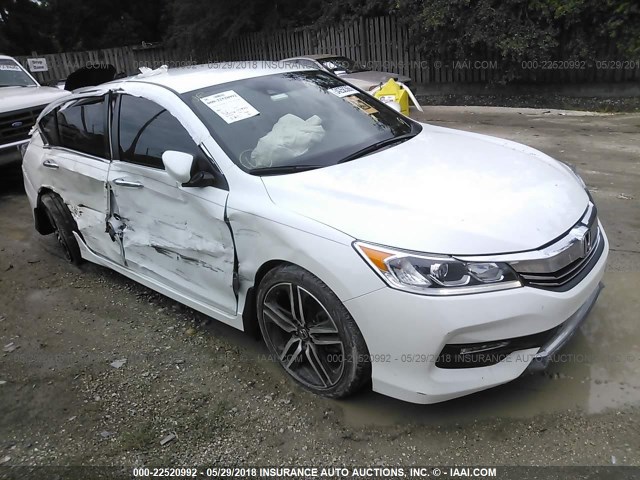 1HGCR2F66GA075723 - 2016 HONDA ACCORD SPORT WHITE photo 5