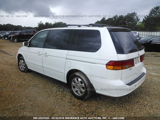 2HKRL180X2H524464 - 2002 HONDA ODYSSEY EXL WHITE photo 3