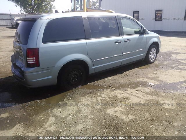 2A8HR44H58R748222 - 2008 CHRYSLER TOWN & COUNTRY LX Light Blue photo 4