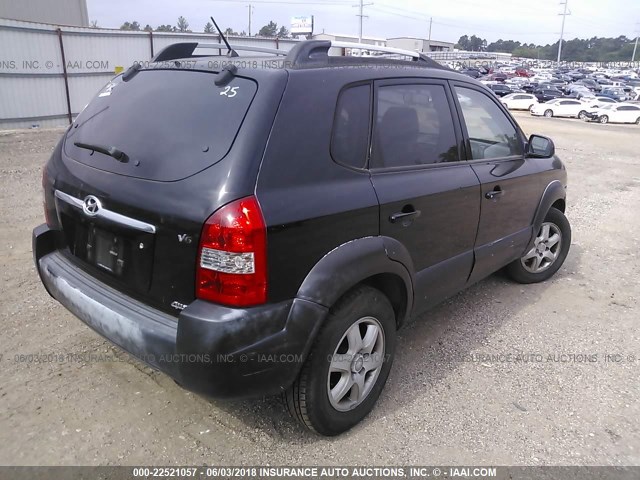 KM8JN72D35U103262 - 2005 HYUNDAI TUCSON GLS/LX BLACK photo 4