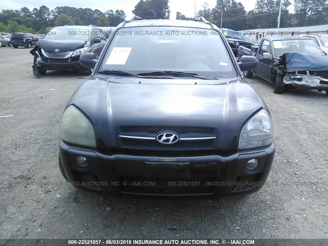 KM8JN72D35U103262 - 2005 HYUNDAI TUCSON GLS/LX BLACK photo 6