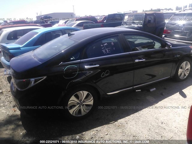 KMHEC4A46DA097741 - 2013 HYUNDAI SONATA HYBRID BLACK photo 4