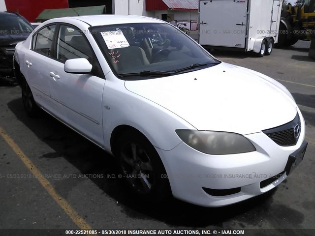 JM1BK12F141164528 - 2004 MAZDA 3 I WHITE photo 1