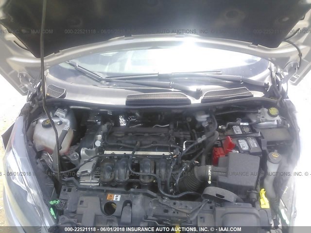 3FADP4BJ9HM144364 - 2017 FORD FIESTA SE SILVER photo 10