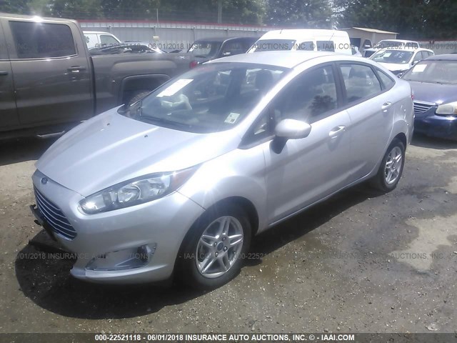 3FADP4BJ9HM144364 - 2017 FORD FIESTA SE SILVER photo 2