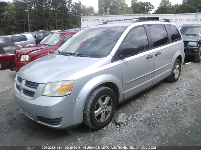 2D8HN44H68R704492 - 2008 DODGE GRAND CARAVAN SE SILVER photo 2