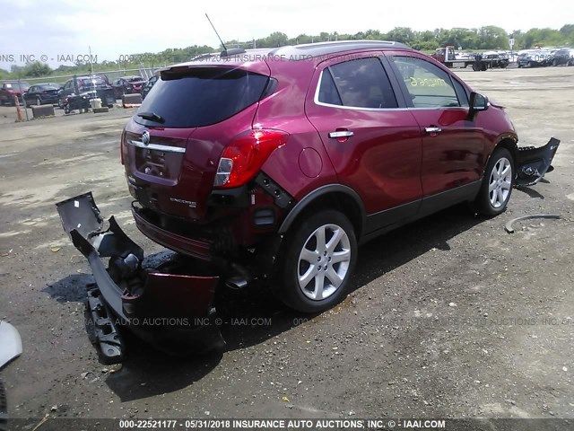 KL4CJFSB4FB175399 - 2015 BUICK ENCORE CONVENIENCE RED photo 4